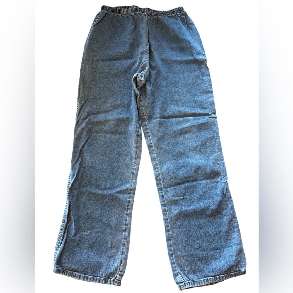 Denim & Co Classic Blue Stretch Pull On Women's Jeans L